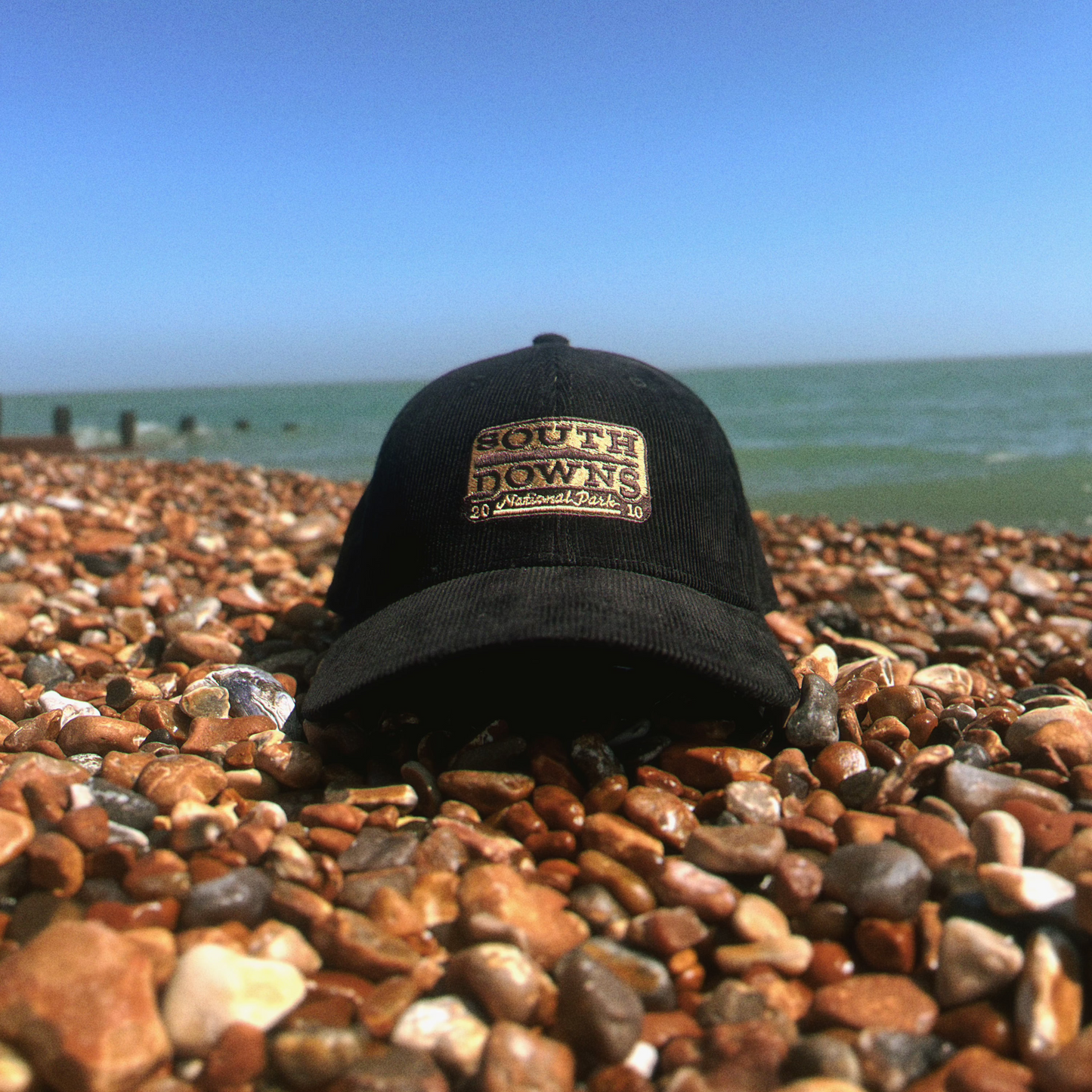 South Downs Cord Cap - Black