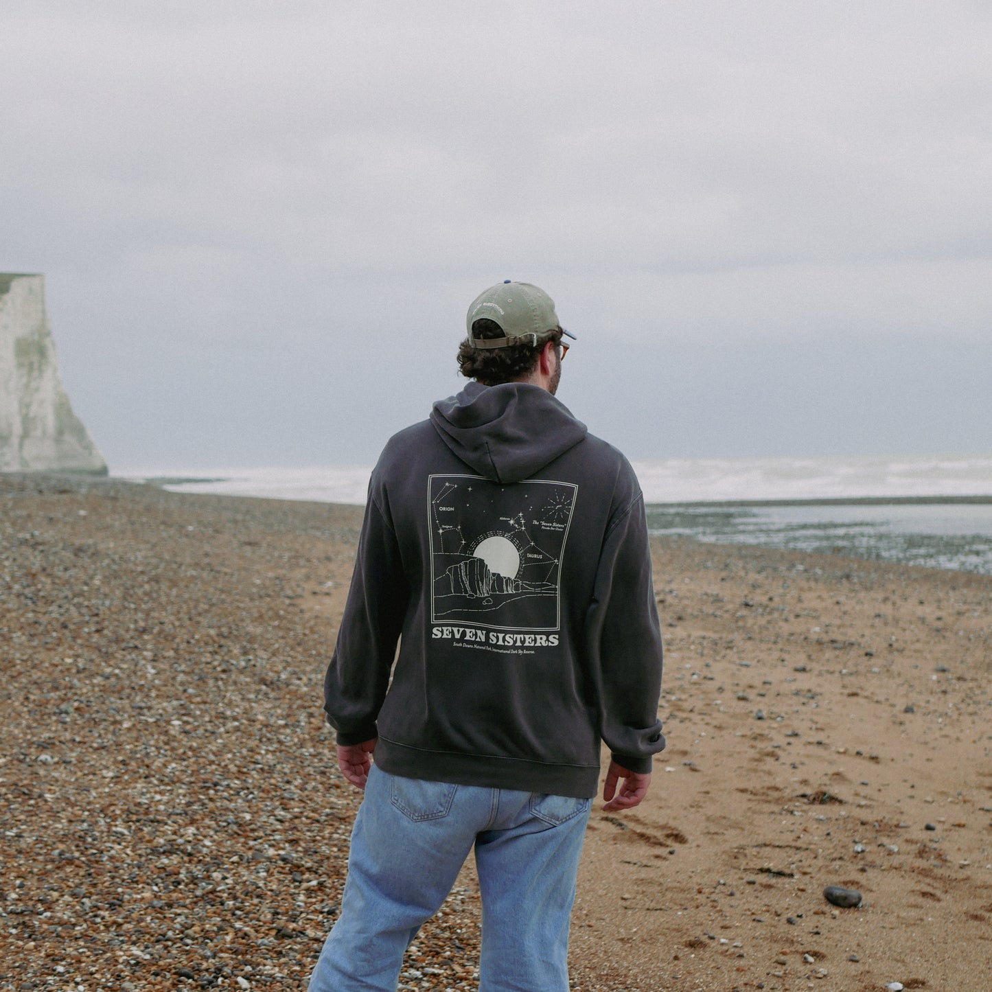 Stars Oversized Hoodie - Faded Black