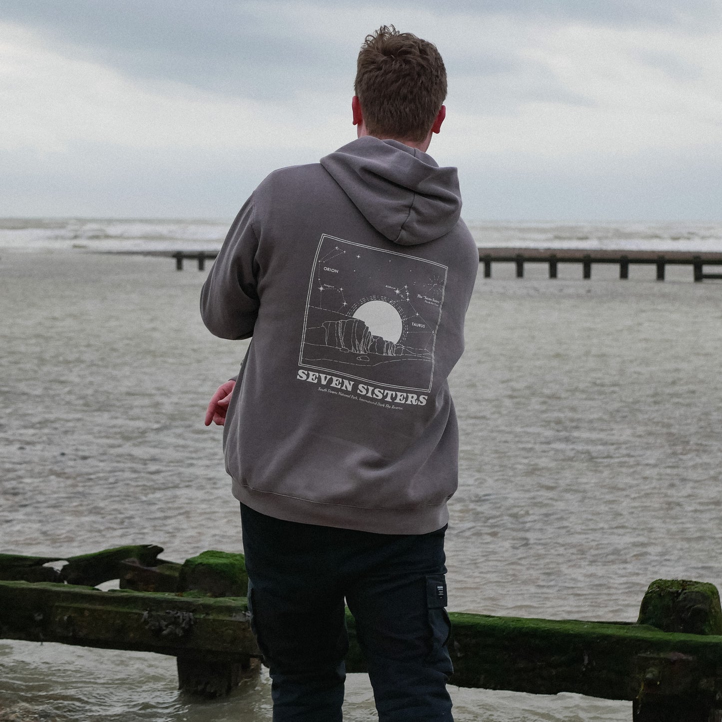 Stars Oversized Hoodie - Faded Grey